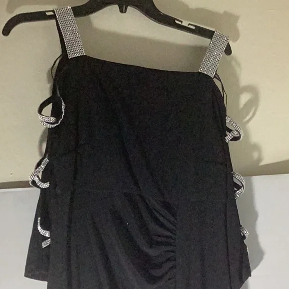 Women MSK Rhinestone Ladder Trim Sleeve Sheath Dress - Picture 5 of 10